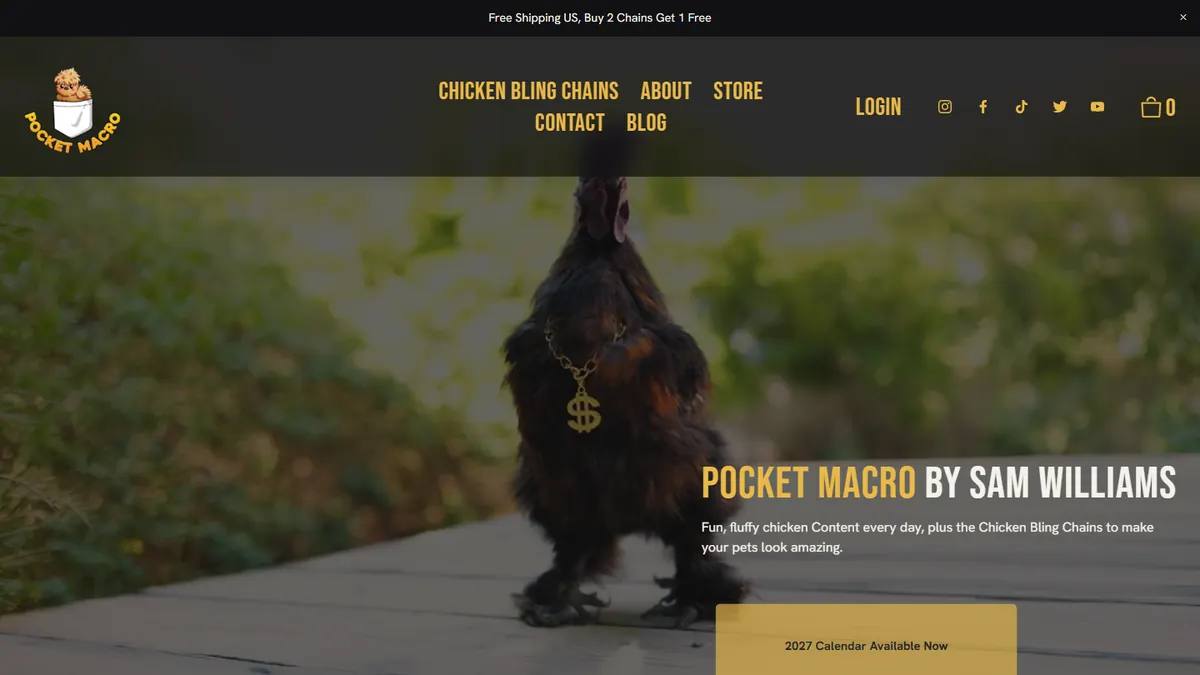 Homepage of the Pocket Macro website
